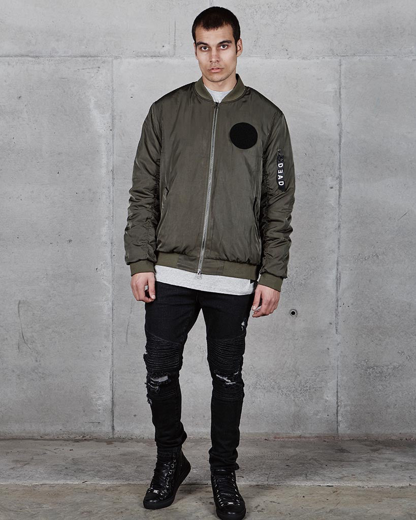 OLIVE MA-1 BOMBER JACKET