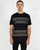 SCOOP STRIPE TEE - BLACK/OLIVE