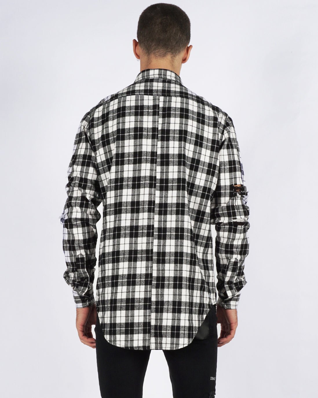 KURT FLANNO SHIRT - BLACK/WHITE