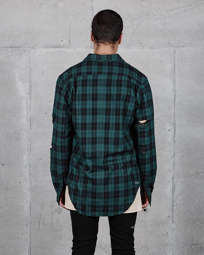 KURT FLANNO SHIRT - GREEN/BLACK