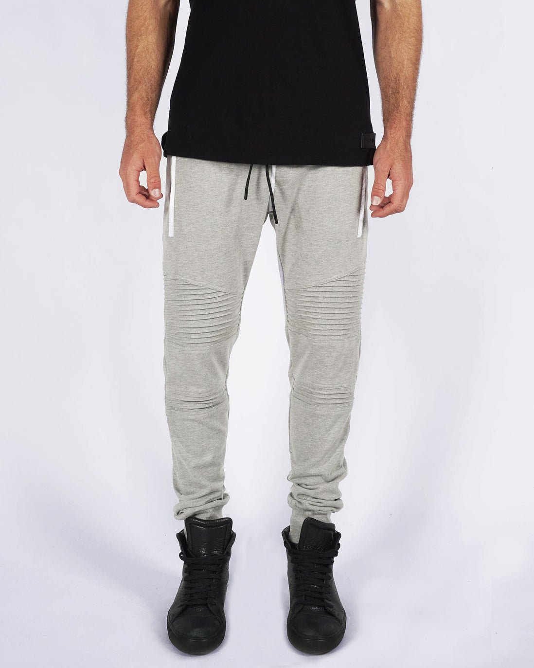 BIKER FLEECE PANT - GREY