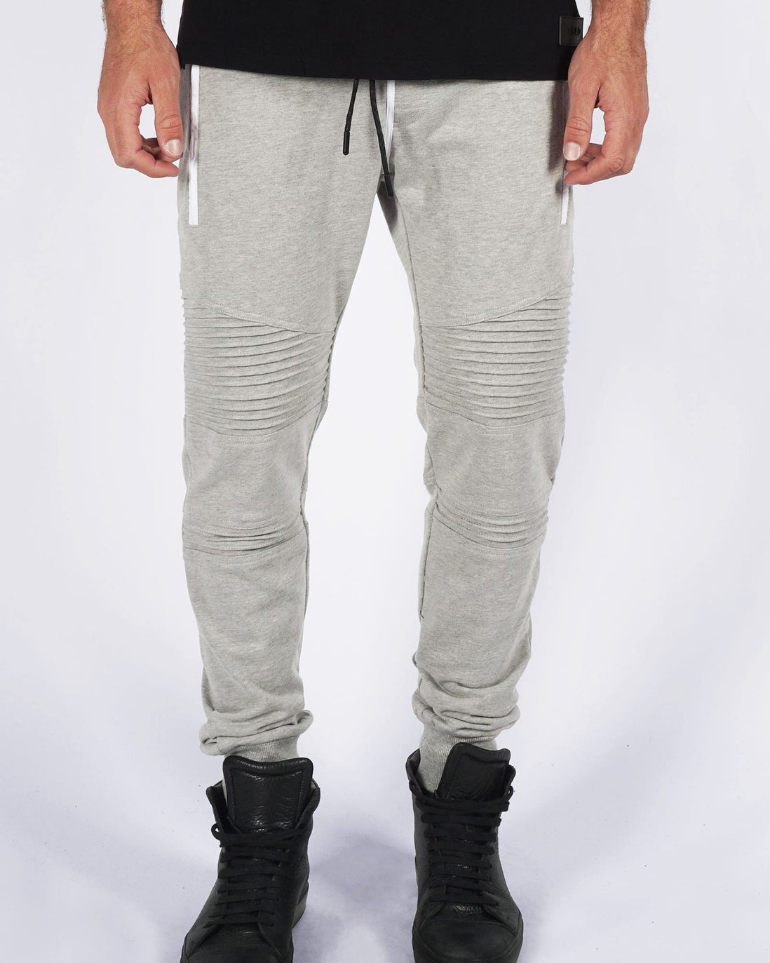 BIKER FLEECE PANT - GREY
