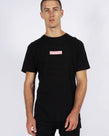 ROSE QUARTZ BOX LOGO TEE - BLACK/PINK