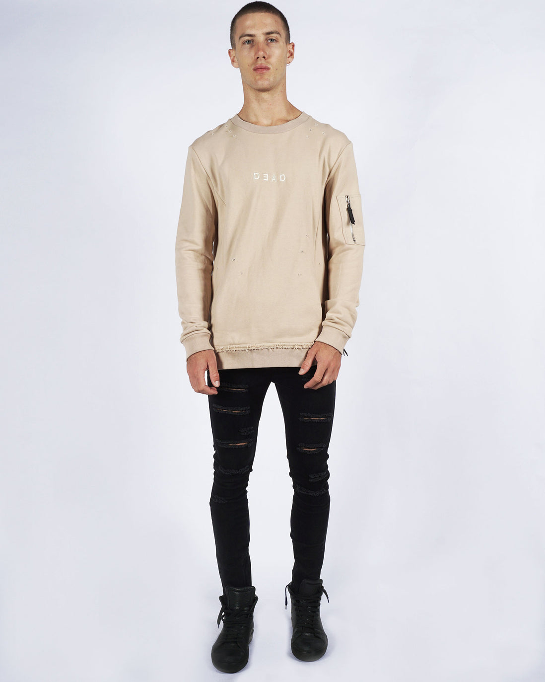 WARFARE SWEATER BEIGE