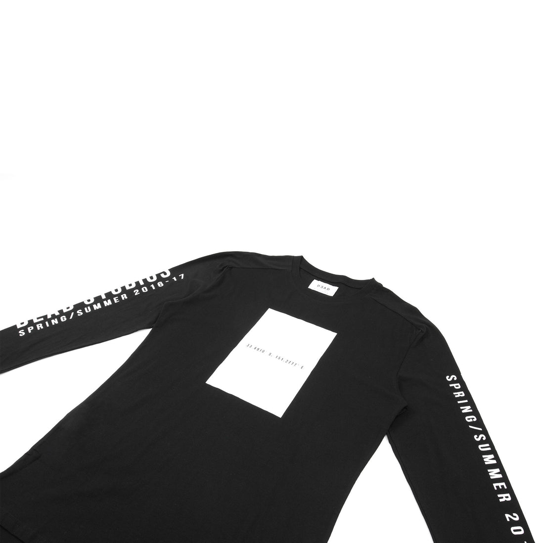 NAVIGATION DROPPED LONG SLEEVE TEE - BLACK