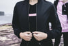 CROPPED BOMBER - BLACK