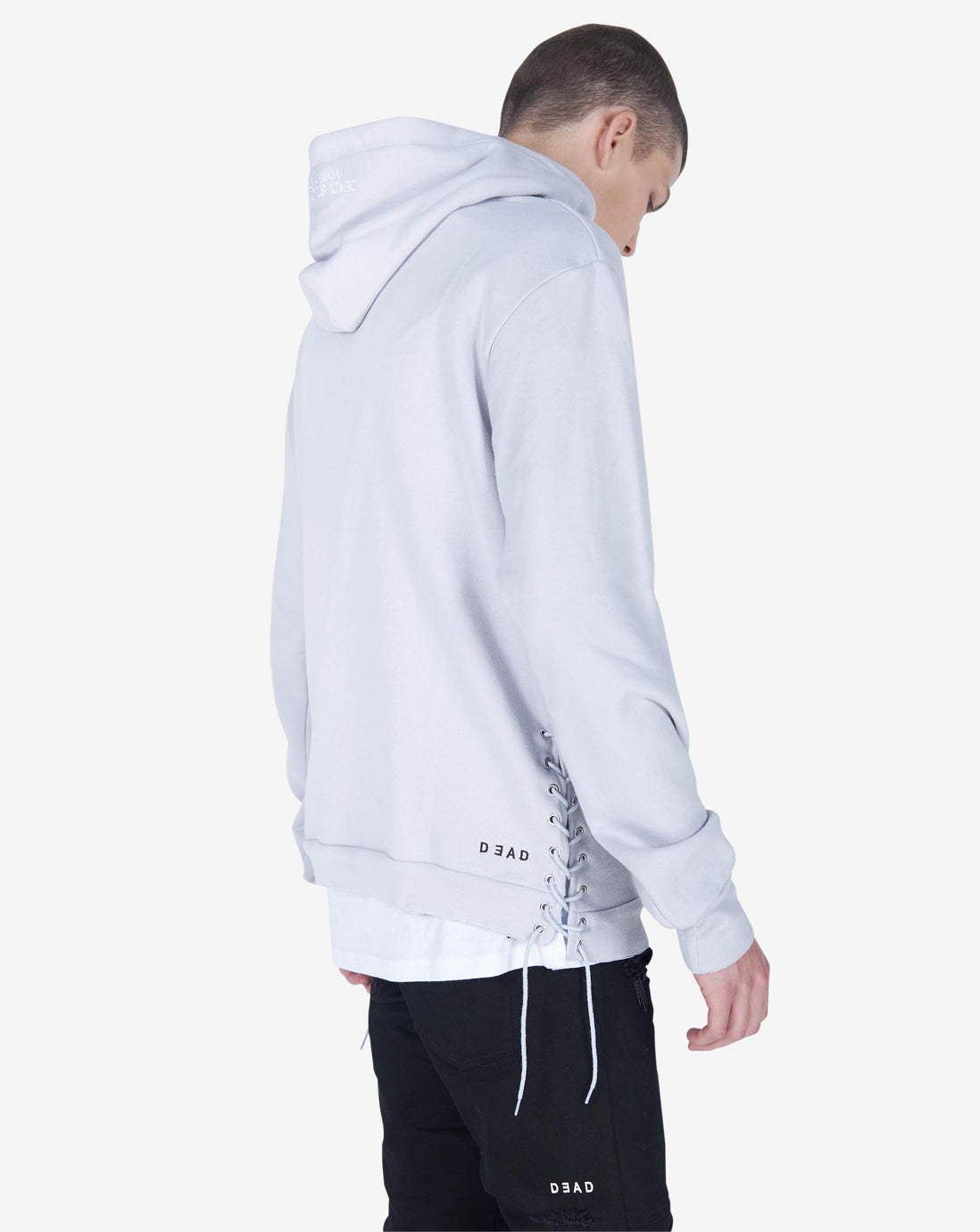 THE END LOOP HOOD - LIGHT GREY