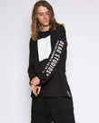 NAVIGATION DROPPED LONG SLEEVE TEE - BLACK