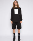 NAVIGATION DROPPED LONG SLEEVE TEE - BLACK