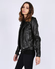 LEATHER BIKER JACKET