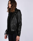 LEATHER BIKER JACKET