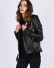 LEATHER BIKER JACKET