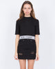 DEAD BAND CROP TEE - BLACK