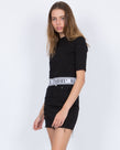 DEAD BAND CROP TEE - BLACK