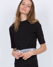 DEAD BAND CROP TEE - BLACK