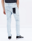 003 TRASHED JEAN- BLEACH