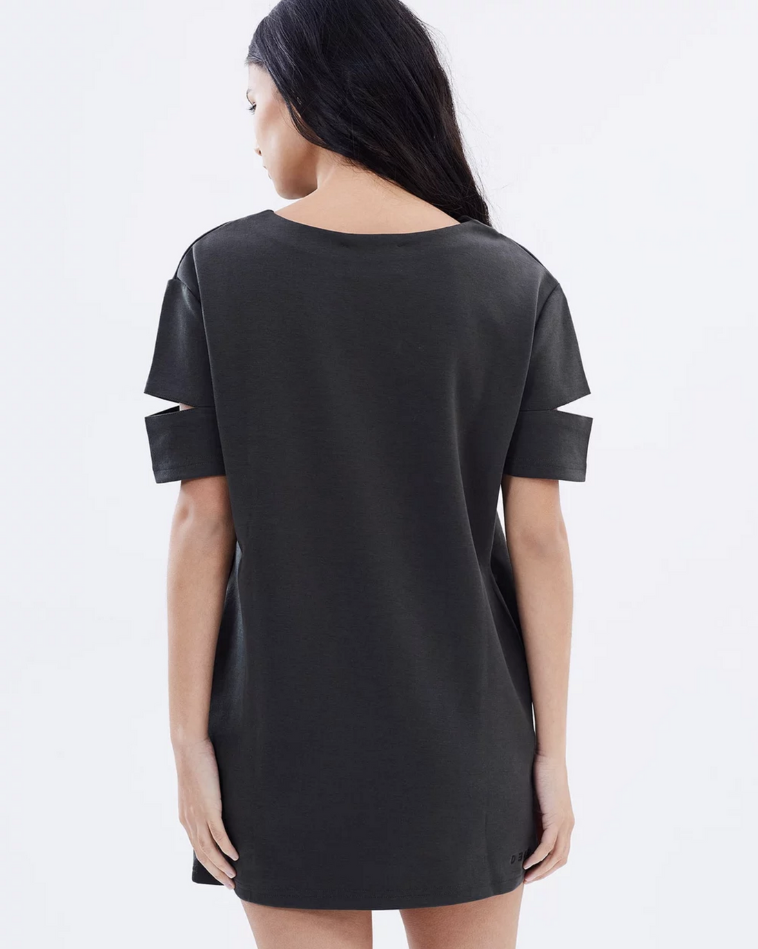 CUT OUT TEE DRESS - OLIVE