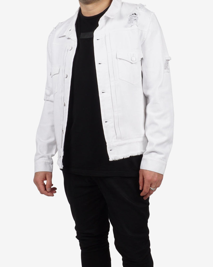 WHITE OUT DENIM JACKET