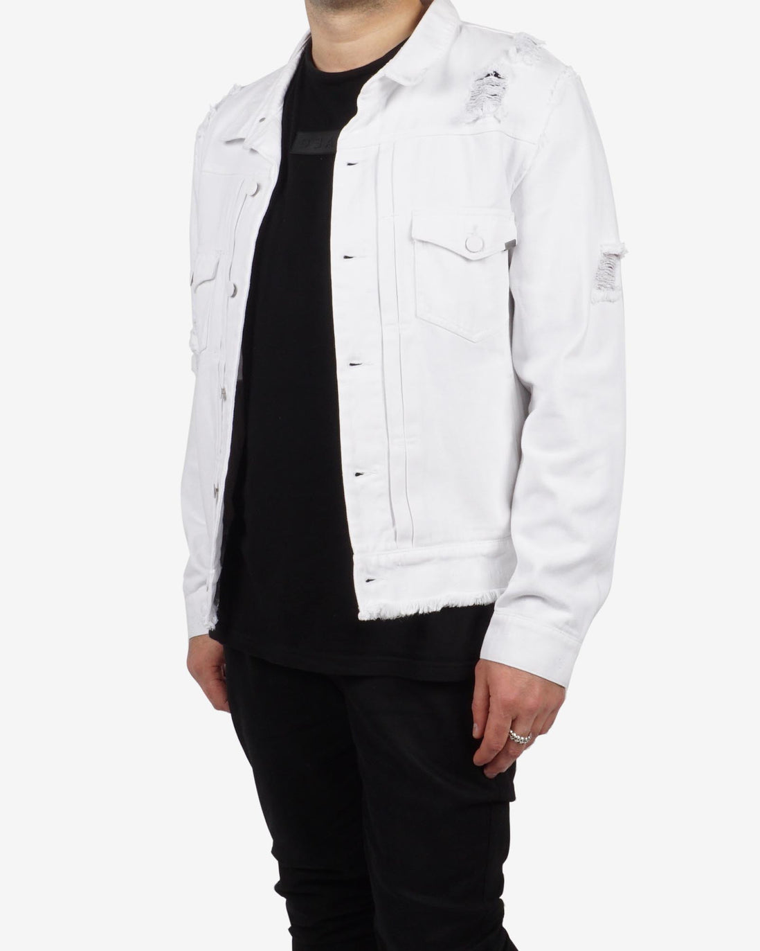 WHITE OUT DENIM JACKET