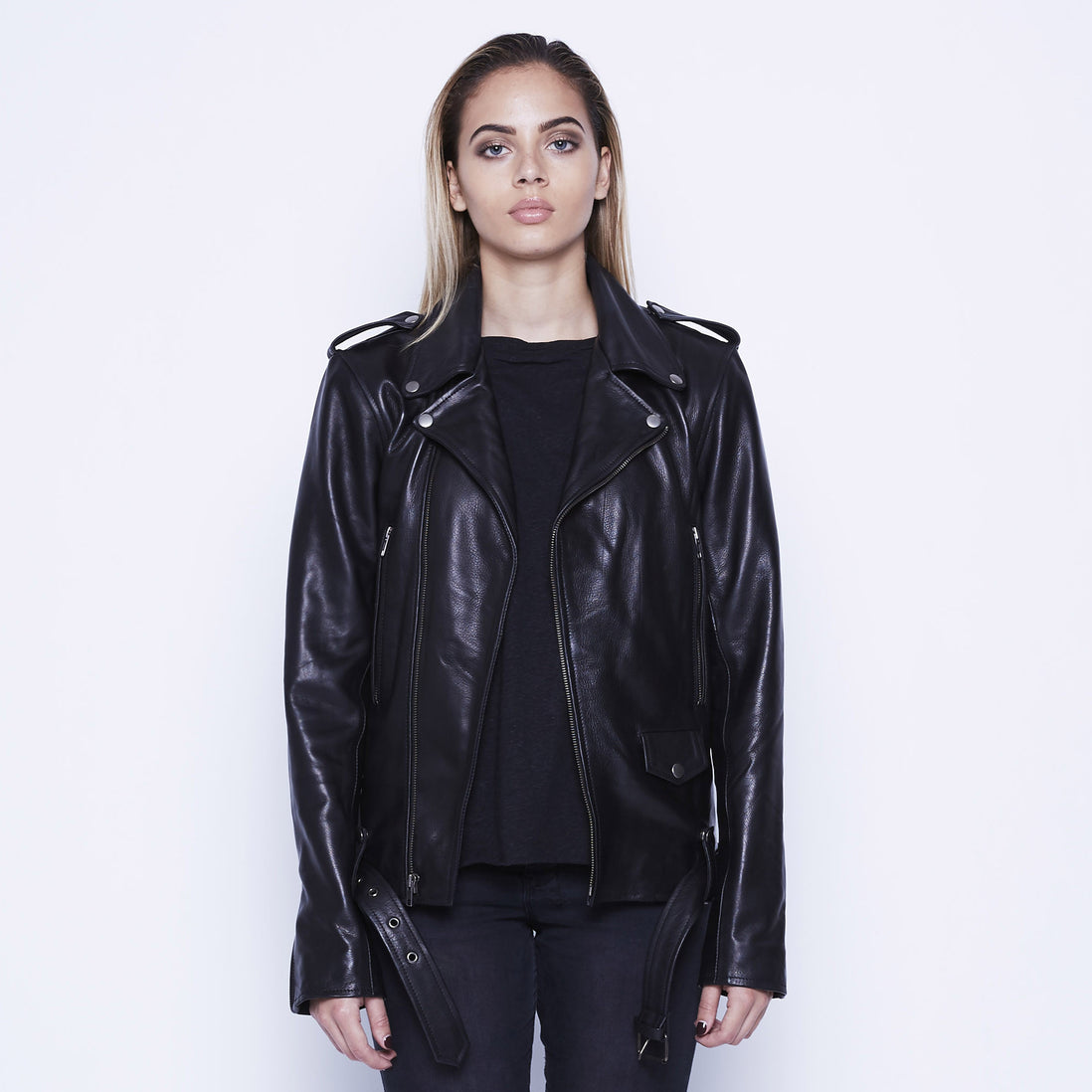 LEATHER BIKER JACKET